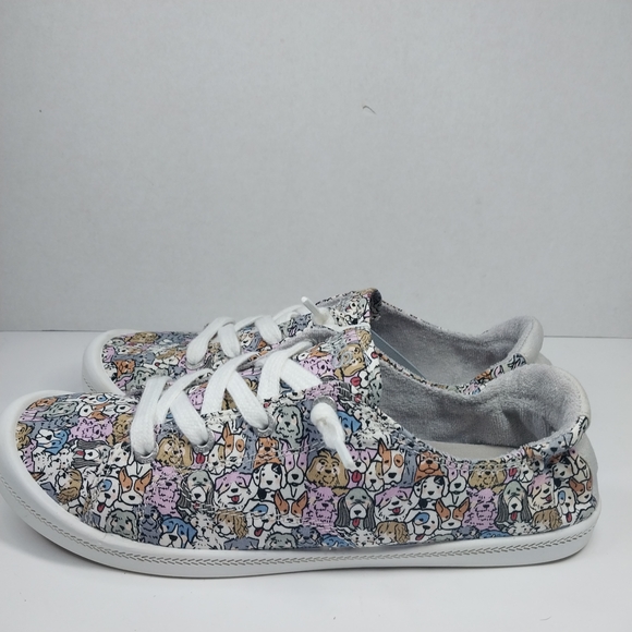 Skechers Bobs Memory Foam Size 8.5 Dogs Dog Lover Slip On Low Top Sneakers Shoes - Picture 5 of 15